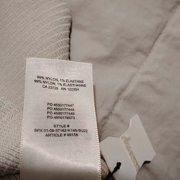 Babaton Aritzia | Beige Sculpt Rib Knit Racer Racerback Mini Dress | NWOT | SM - Picture 4 of 12